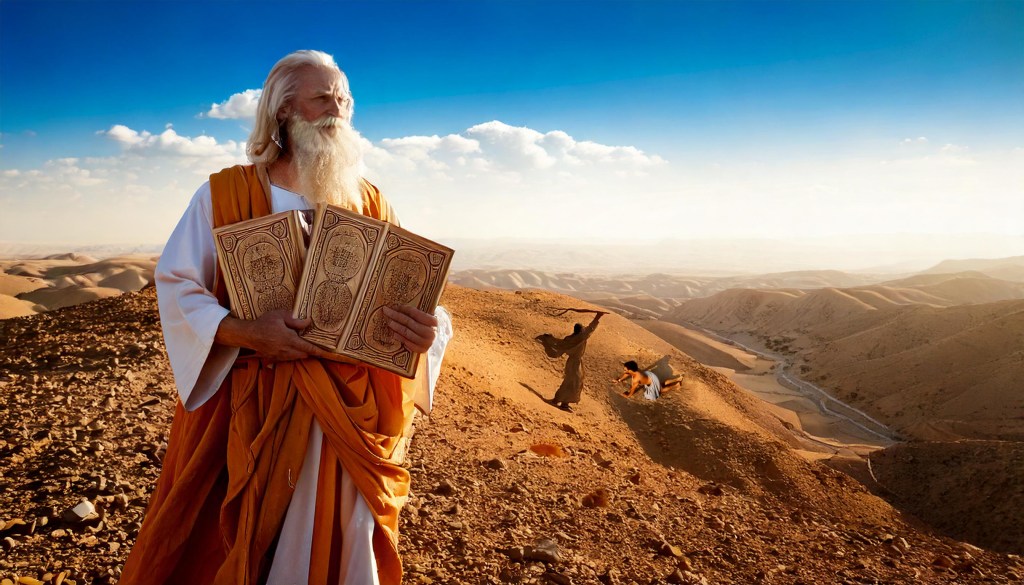 Moses approves of the proper beating of slaves. 